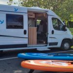 bunk campers aero campervan with paddleboards