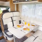 bunk campers horizon motorhome dining table