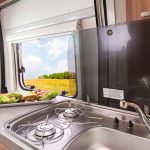 Bunk Campers Vista gas hob and sink